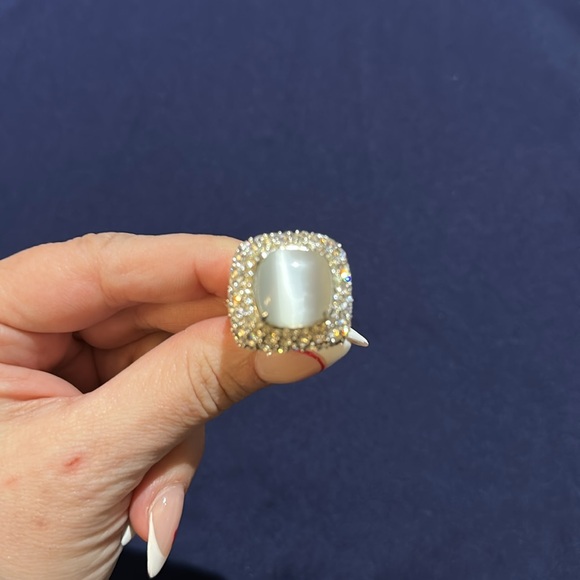 Park Lane Moonstone and CZ cocktail ring - Picture 2 of 5